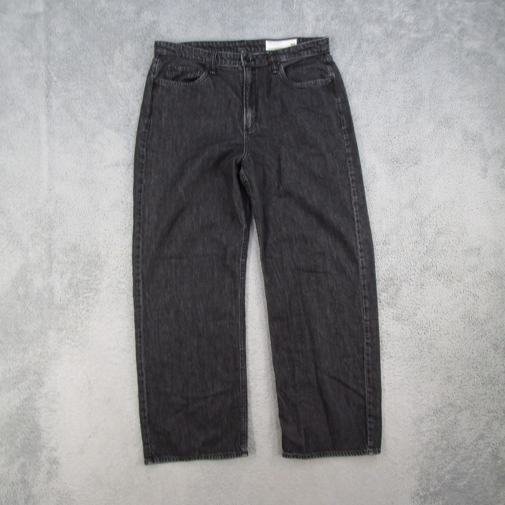 Rag & Bone Lori Mid-Rise Wide Leg Jeans Senoia Dark Grey Fade 32 RJ2525F1OSE